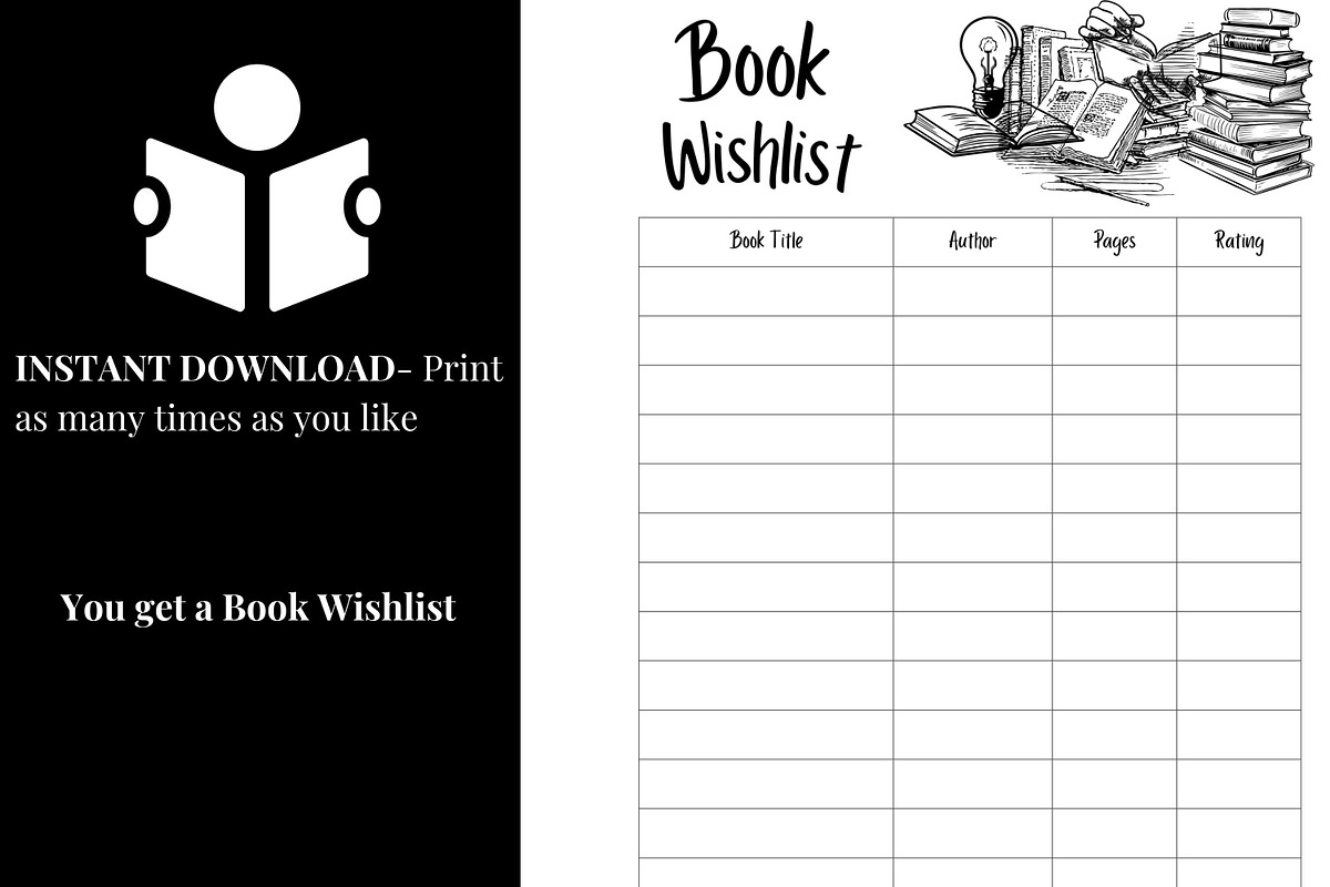 Ultimate Printable Reading Tracker, a Templates & Theme by 2 Nomazi (Photo 4 of 9)