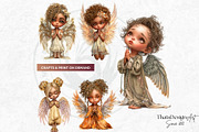 Little angels praying clipart set, a Person Illustration by ThatsDesignArt (Thumbnail 6 of 10)