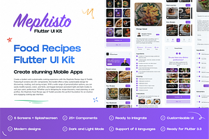 Mephisto UI - FOOD RECIPE UI KIT, an App Template by A7ALABS
