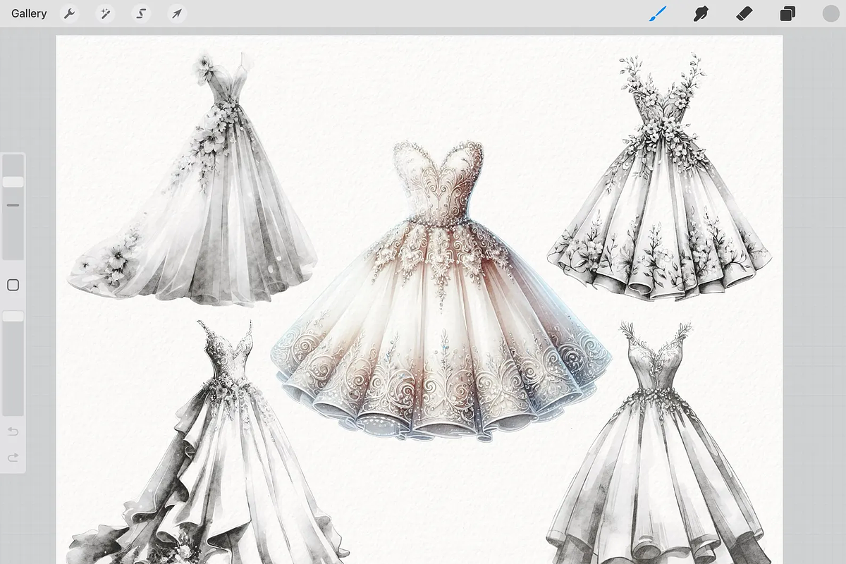 1000+ DRESS PROCREATE STAMPS, a Brush Add-On by BeeRubby (Photo 7 of 9)
