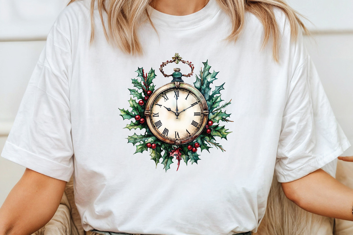 Gothic Christmas Watercolor Clipart, an Illustration by CraftArtStudio (Photo 4 of 6)