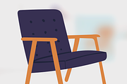 Mid Century Chair PNG pack, a Graphic by Brunch Club Design (Thumbnail 5 of 10)