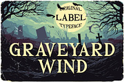 Graveyard Wind label font, a Blackletter Font by VozzyStock (Thumbnail 1 of 5)