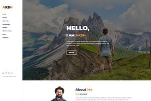 Aksh – Personal Portfolio Template, a Bootstrap Template by akshsoel