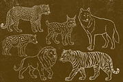 Wild Animals Line Art, an Animal Illustration by Tekuni (Thumbnail 7 of 12)