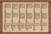 Vintage Wooden Sign Board Collection, an Object Graphic by Trape Graphic Studio (Thumbnail 4 of 8)