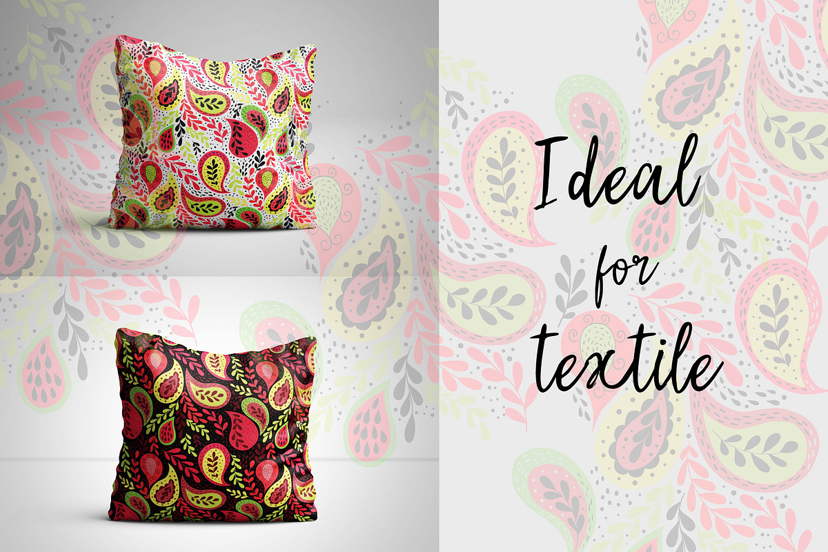 Paisley floral pattern, a Pattern Graphic by Polanika (Photo 3 of 7)