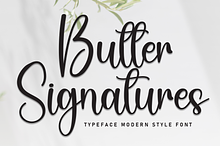 Butter Signatures | Script Font