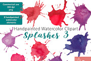 Watercolor Clipart Splashes Bundle, an Illustration by LittleAcornGraphics (Thumbnail 6 of 12)