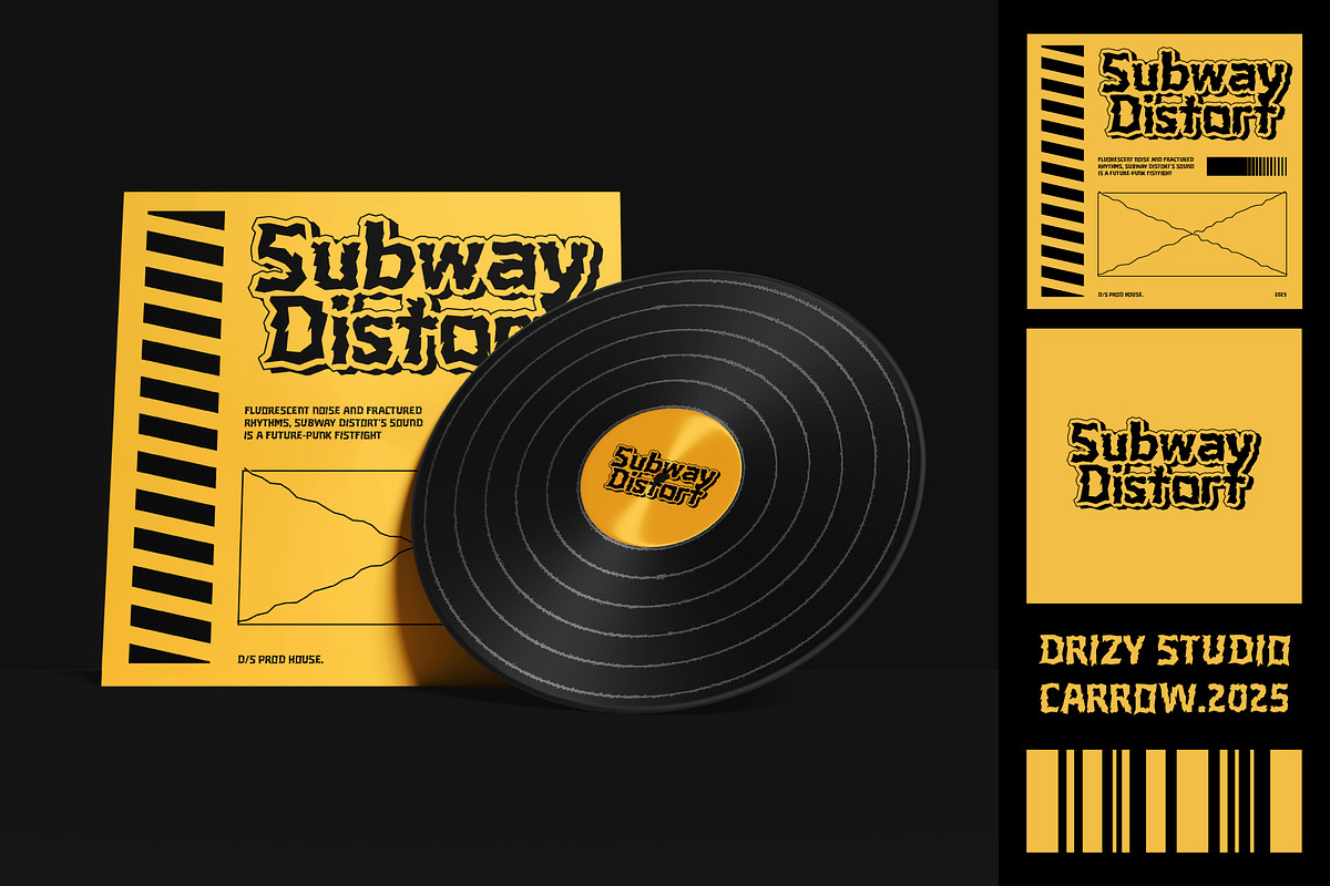Carrow – Experimental Distrorted, a Sans Serif Font by Drizy (Photo 9 of 10)