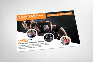 Fitness GYM Postcard Template