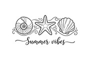 Summer Vibes Minimal Seashell PNG, an Illustration by CraftArtStudio (Thumbnail 1 of 4)