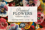 Pressed Flowers Digital Papers #1, a Pattern Graphic by Happy Creators Co. (Thumbnail 7 of 7)