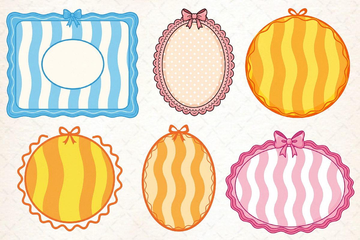Hand-Drawn Coquette Frame Clipart, an Illustration by Libby Wishes (Photo 6 of 7)
