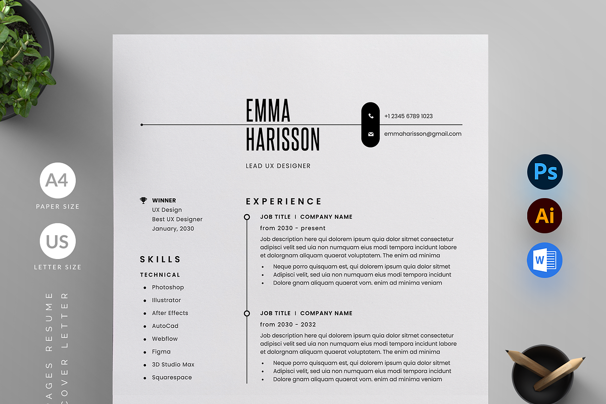 Resume/CV, a Resume Template by Reuix Studio (Photo 2 of 5)