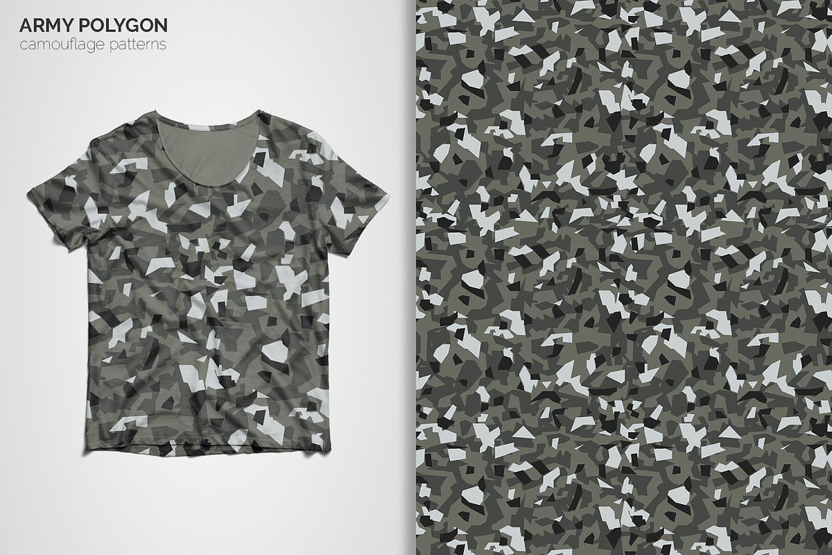 Army Polygon Camouflage Patterns, a Pattern Graphic by 3Y_Design (Photo 6 of 6)
