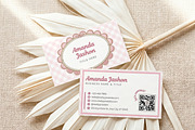 Vintage Pink Business Card Canva, a Business Card Template by Arslan (Thumbnail 1 of 6)