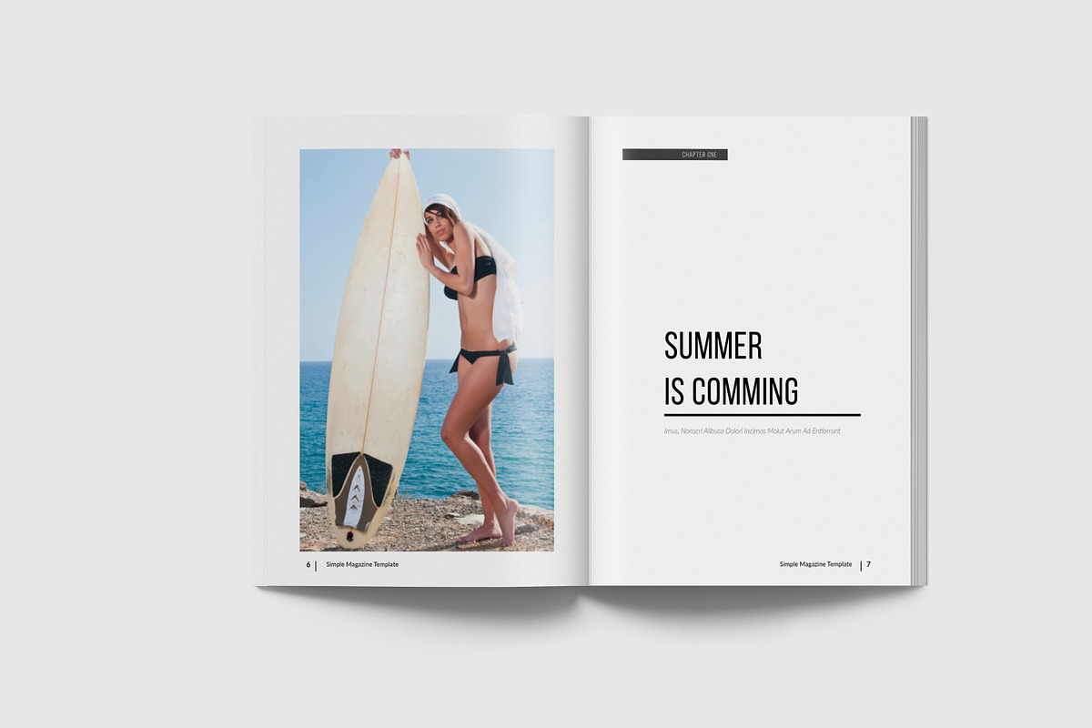 A5 Simple & Clean Magazine Template, a Magazine Template by Uloel Design (Photo 4 of 12)