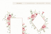 Watercolor Blush Roses Floral Set, a Decorative Illustration by Carol Lozove (Thumbnail 16 of 50)