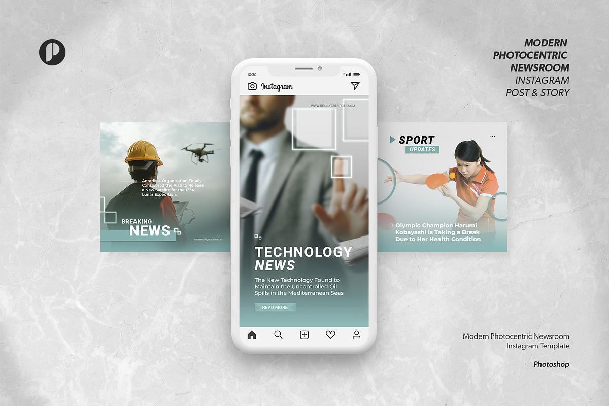 Photocentric Newsroom Instagram, a Social Media Template by peterdraw (Photo 1 of 10)