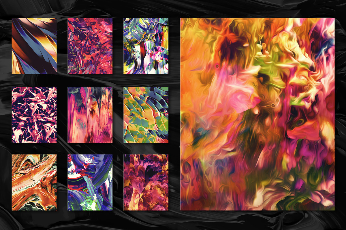 Flow Bundle—300 fluid paint textures, a Texture Graphic by Chroma Supply (Photo 24 of 34)