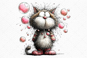 Whimsical Baby Cat Clipart Png, an Illustration by Craft Nest (Thumbnail 10 of 11)
