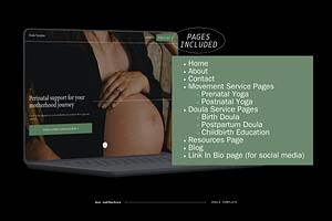 Doula Squarespace Website Template