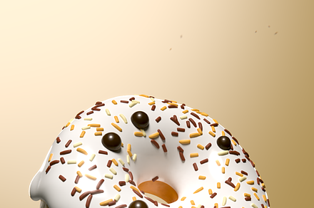 3D Donut Object, a Food & Drink 3D Model by ColorMeCreativeCie