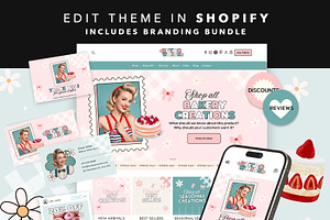 Retro Bakery Shopify Theme Bundle, a Shopify Template by Template Twist Shop