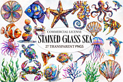 Stained Glass Sea clipart, an Illustration by Designworld (Thumbnail 1 of 5)