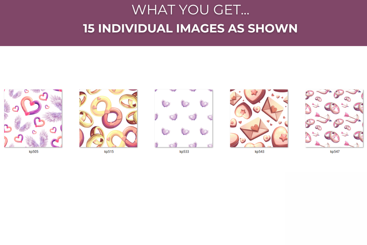 Valentine’s Day Seamless Patterns, a Pattern Graphic by InkyQueenArt (Photo 2 of 4)