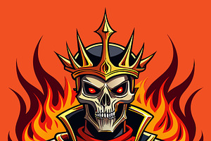 Skeleton King with Golden Crown