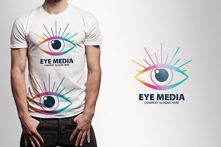 Eye Media - Colorful Eye Logo