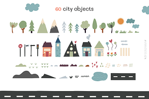 City Cars Hand Drawn Clipart Set