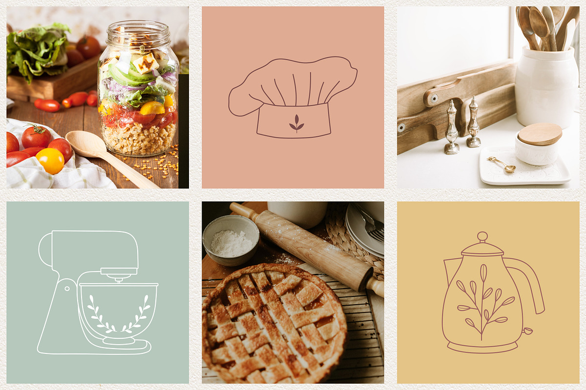 Kitchen & Cooking Icons, an Outline Icon by NatalieArtShop (Photo 6 of 16)