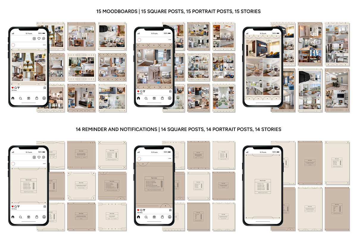 Interior Instagram Template, a Social Media Template by Kalubuak (Photo 4 of 10)