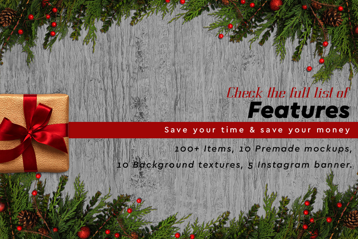 Christmas Scene Creator #5, a Product Mockup by relineo.mock-ups (Photo 2 of 5)
