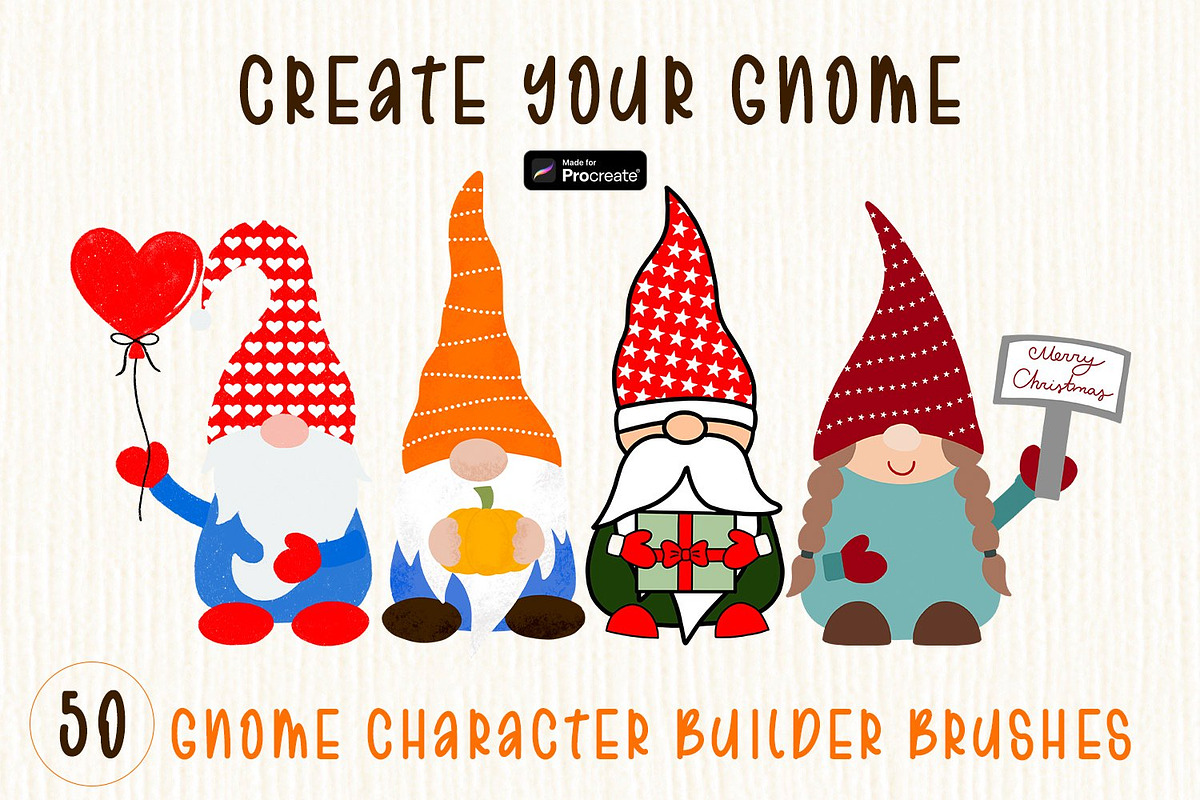 Gnome Creator Brushes for Procreate, a Brush Add-On by Nova Studio (Photo 1 of 5)