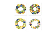 Fruit and berry wreath.Watercolor, an Object Graphic by SketchArtStudio (Thumbnail 2 of 3)