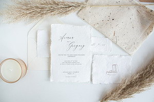 Natural Boho Wedding Mock Up Stock