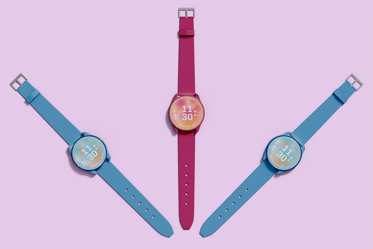 Digital Smartwatch Screen Mockup, a Wearable Device Mockup by skybluecreative (Photo 2 of 2)