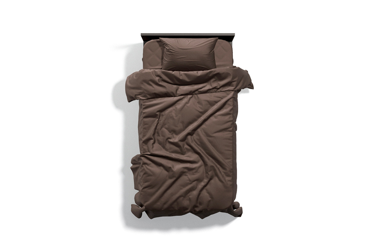 Brown Wooden Single Bed 3D Model, an Object 3D Model by rebrandy (Photo 6 of 10)
