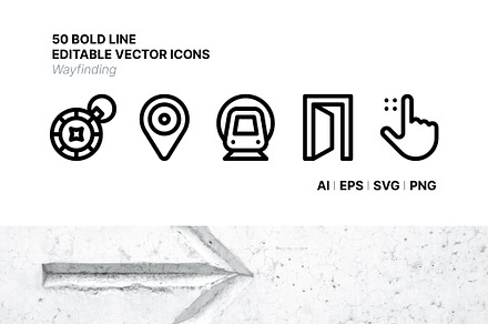 50 Wayfinding Icons