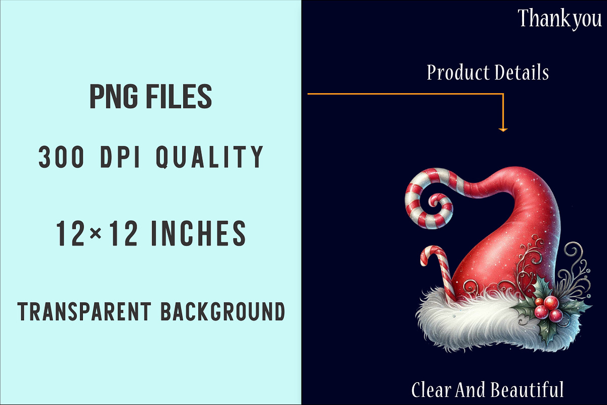 Watercolor Santa Hat Clipart Bundle, an Illustration by SinaCreation (Photo 6 of 7)