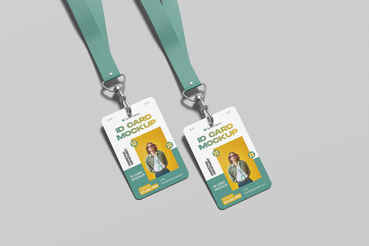ID Card Mockup For Badge, an Advertising Mockup by graphicsecond (Photo 3 of 5)