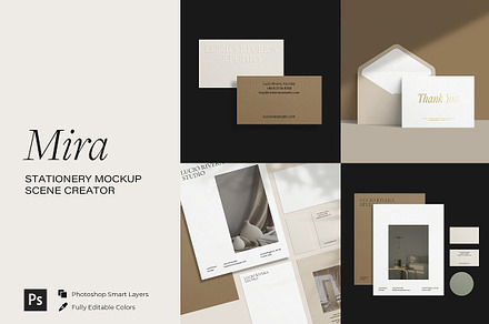 Stationery Mockup Scene Creator, a Books & Magazine Mockup by Wildfield Studio