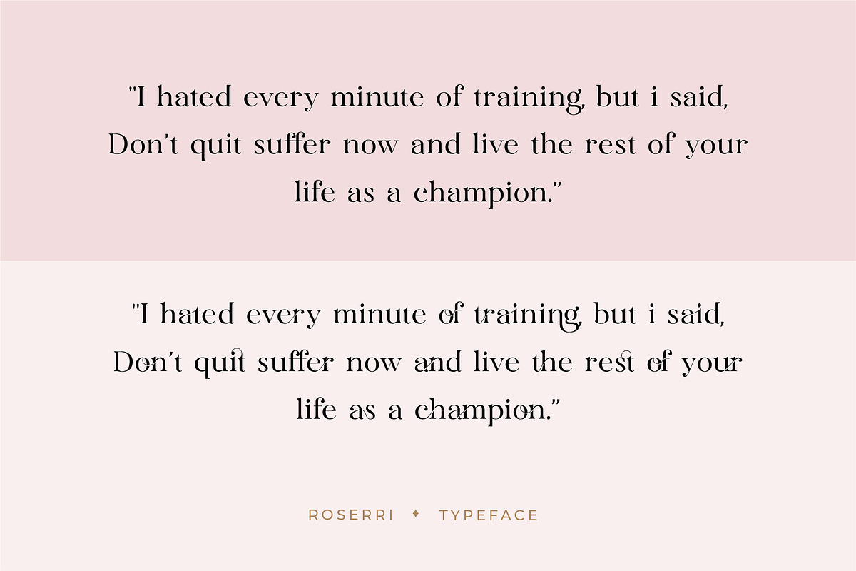 Roserri - Modern Ligature Serif, a Serif Font by Vesvocrea (Photo 13 of 15)