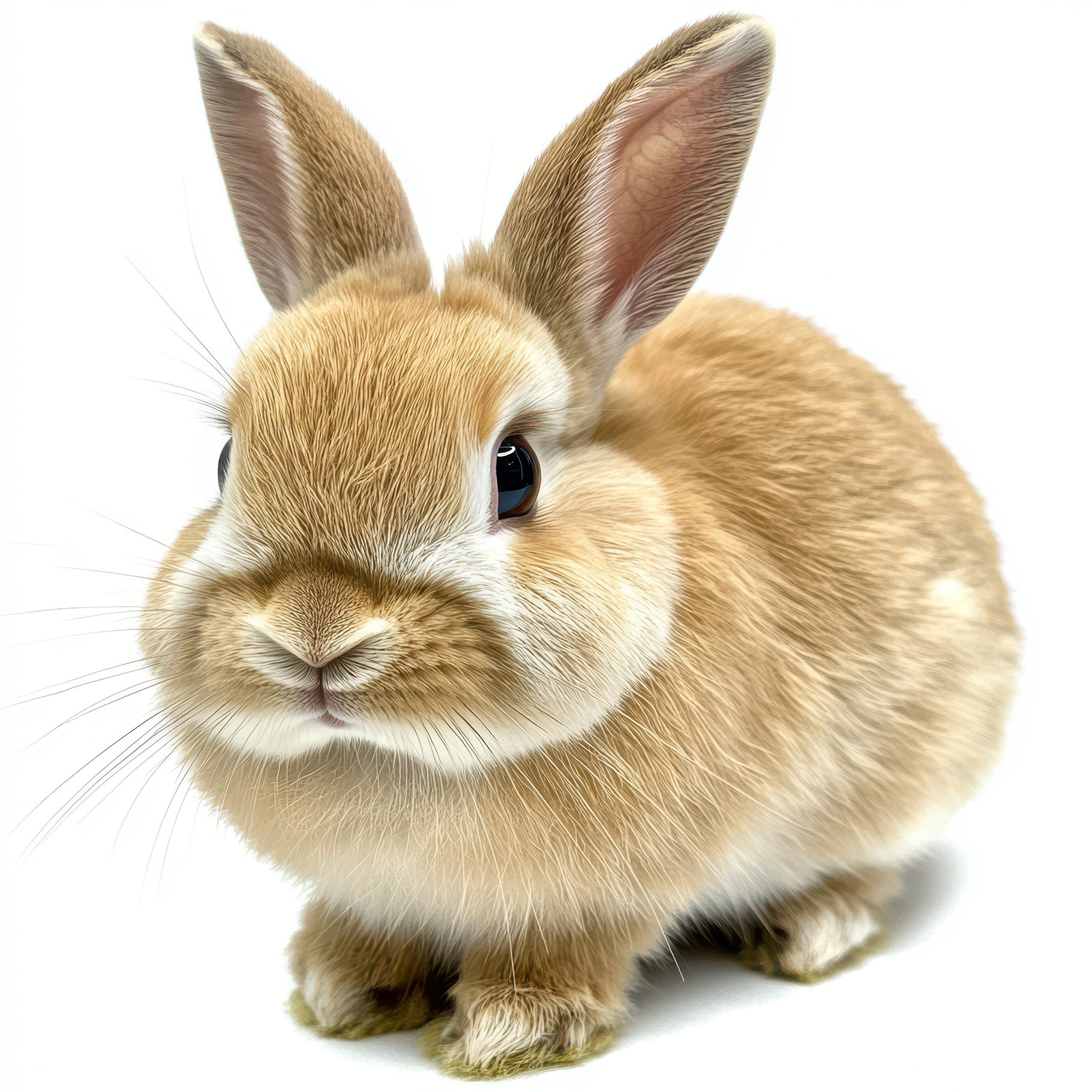 Adorable Fluffy Brown Rabbit Isolate, an Animal Photo by Pixeness Studio