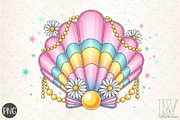 Clam Pearl Png, Summer Png, an Illustration by Libby Wishes (Thumbnail 1 of 6)