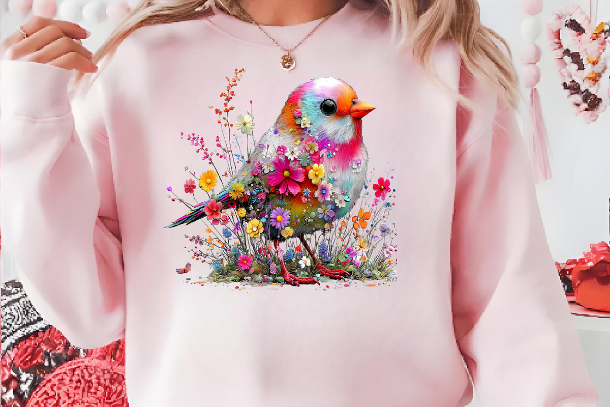 Whimsical Watercolor Birds Clipart, a Seasonal Illustration by CreationArt (Photo 4 of 6)